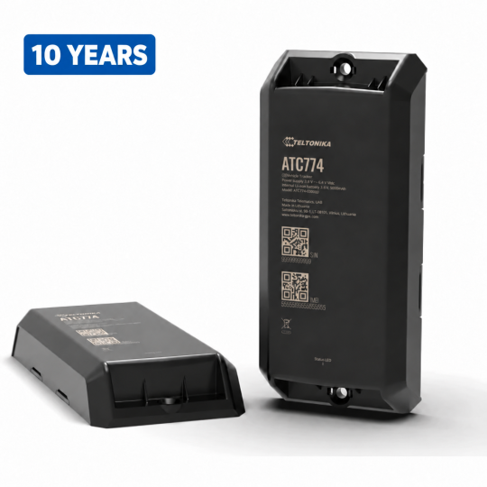 Traceur GPS autonome Teltonika ATC774 4G LTE Cat 1, batterie 8 800 mAh, autonomie jusqu’à 10 ans